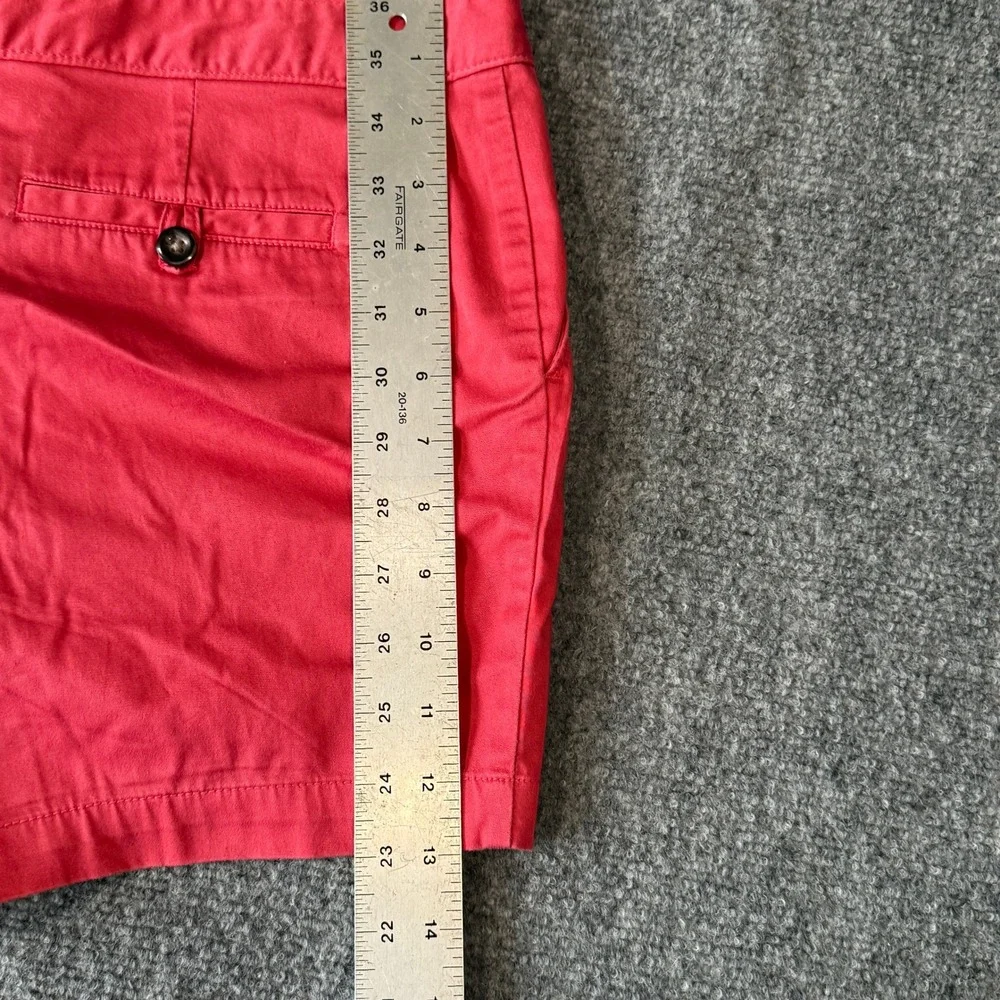 Dockers Womens Chino‎ Shorts Coral Pink Watermelon Red Stretch Size 8P Petite